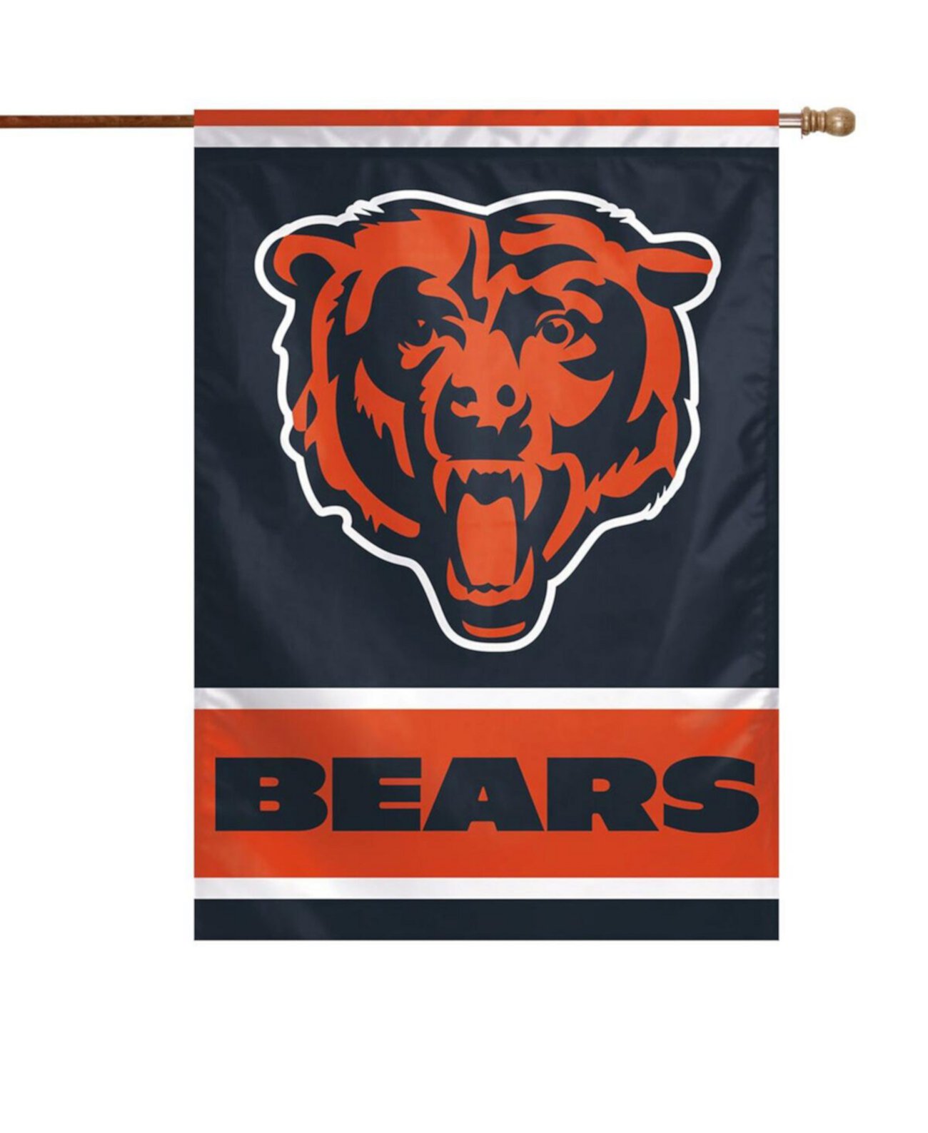 Односторонний вертикальный баннер Chicago Bears 28 x 40 дюймов с основным логотипом Wincraft
