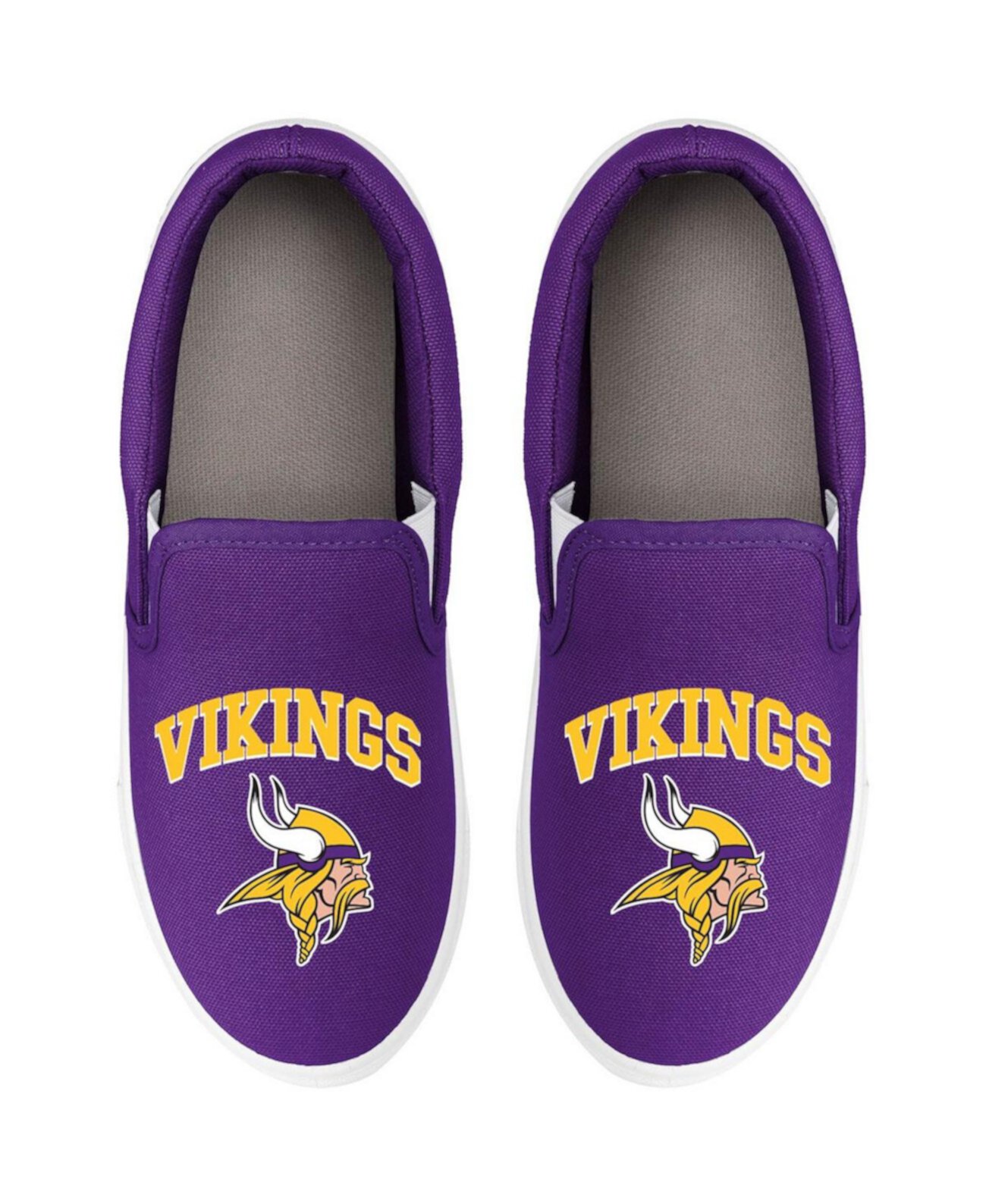 Женские фиолетовые слипоны Minnesota Vikings с большим логотипом FOCO