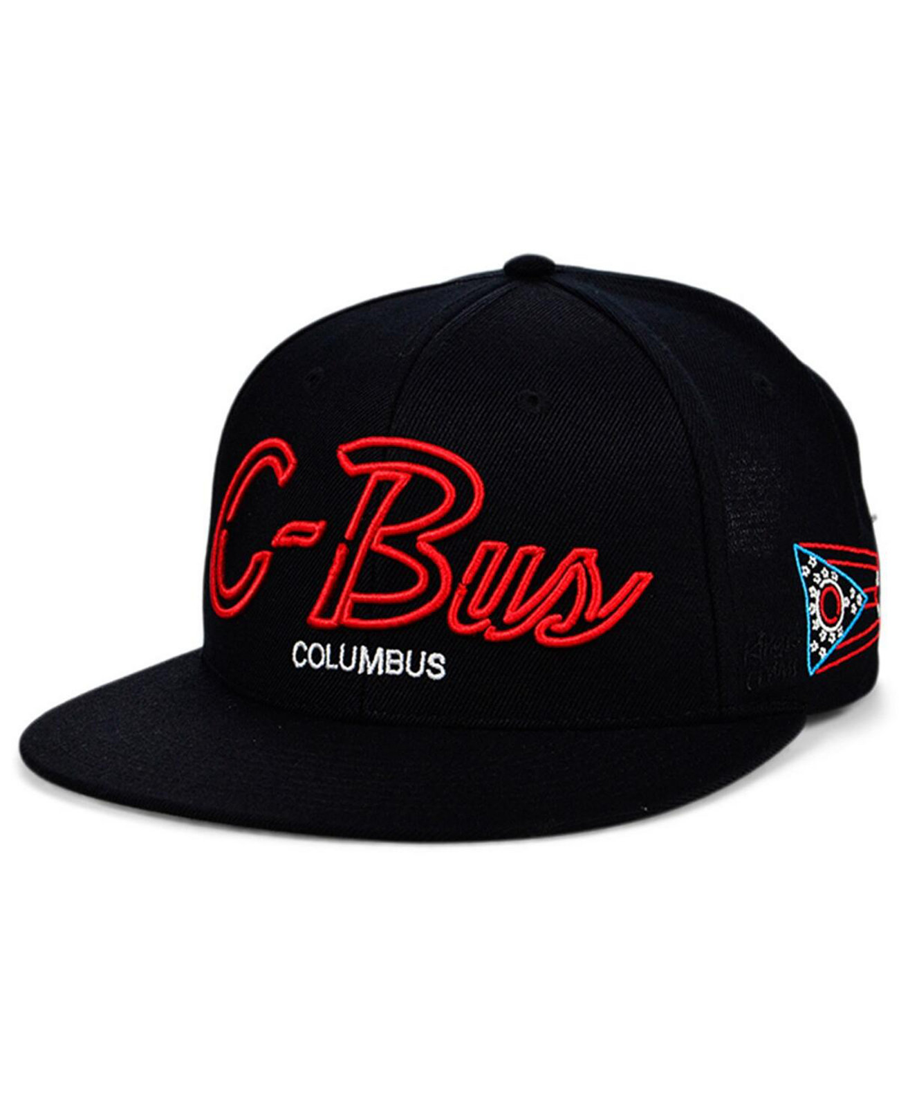 Мужская черная регулируемая кепка Columbus City Lights Snapback Snapback Rings & Crwns