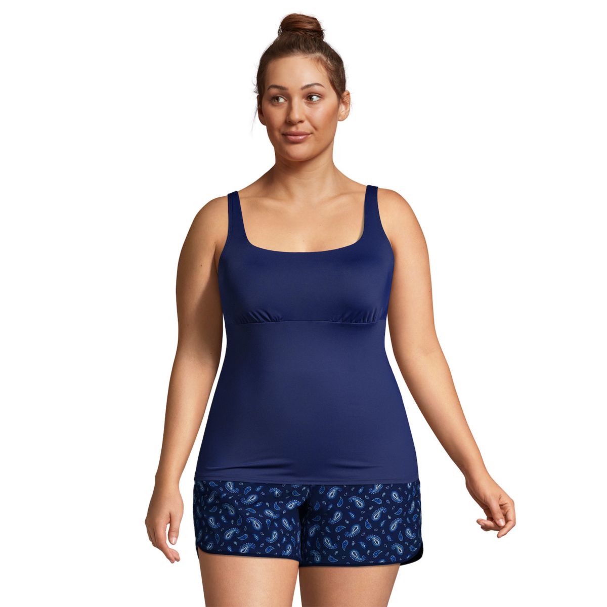 Женская Топы для плавания Lands' End Tankini с чашками G UPF 50 Lands' End