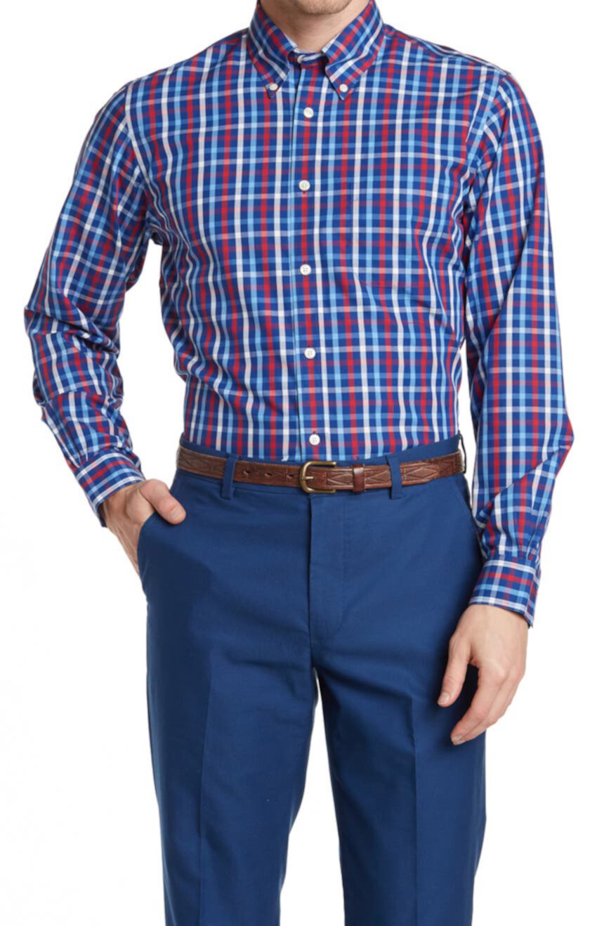 Рубашка Regent Fit с длинными рукавами и принтом в клетку Brooks Brothers