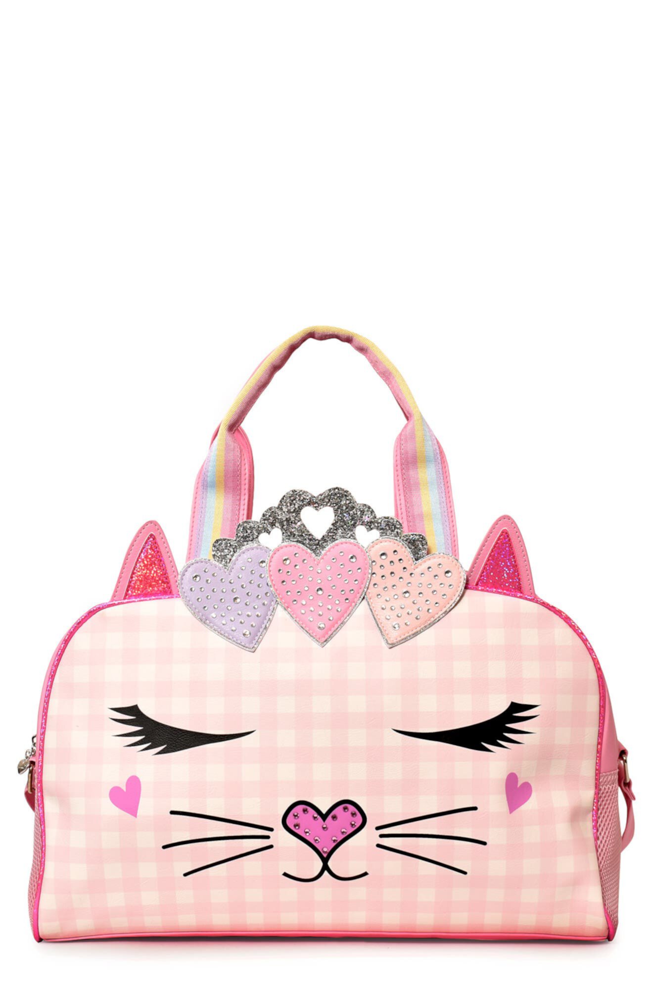 Розовая голографическая спортивная сумка Miss Bella Heart Crown OMG! Accessories