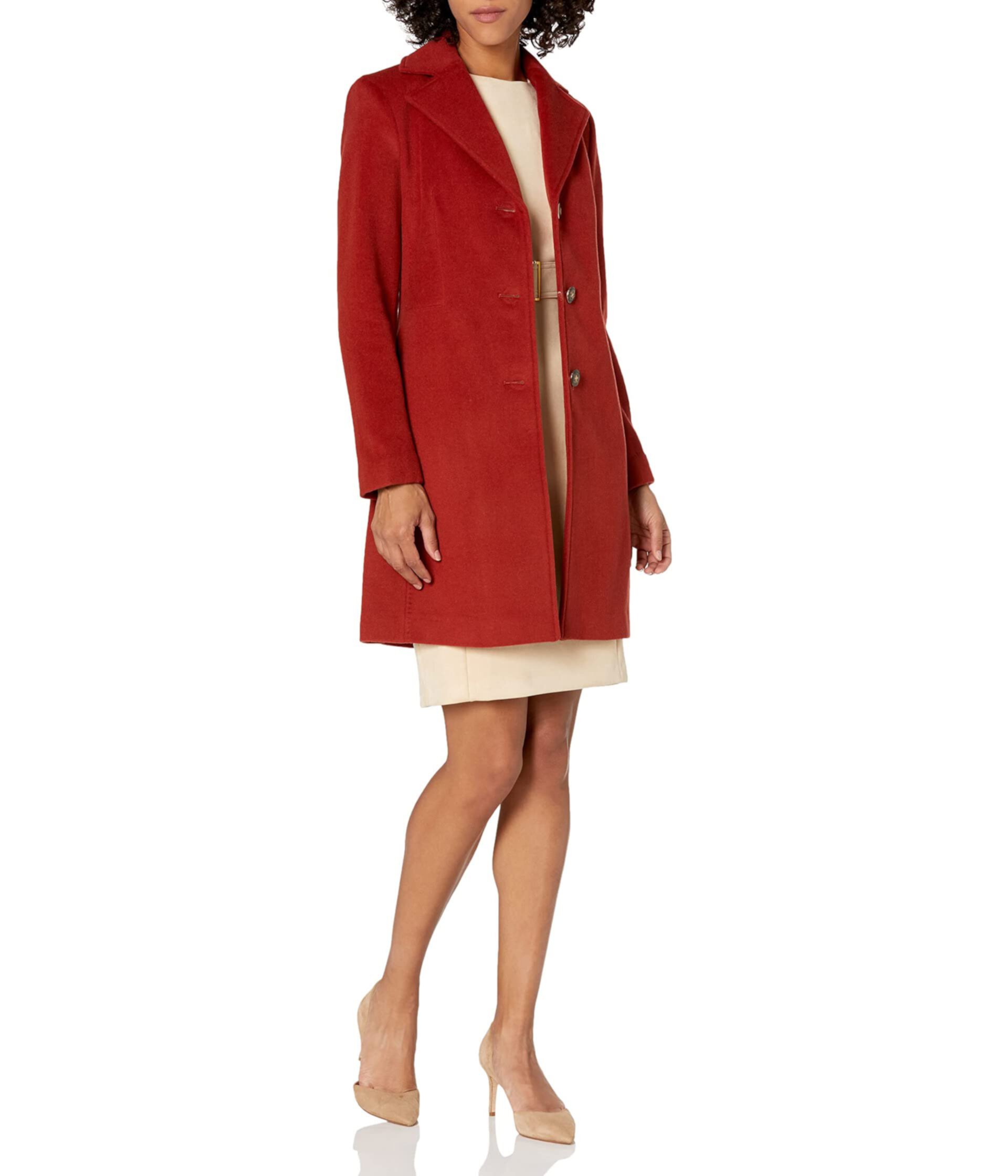 Calvin Klein женское классическое пальто из смесовой шерсти и кашемира Calvin Klein