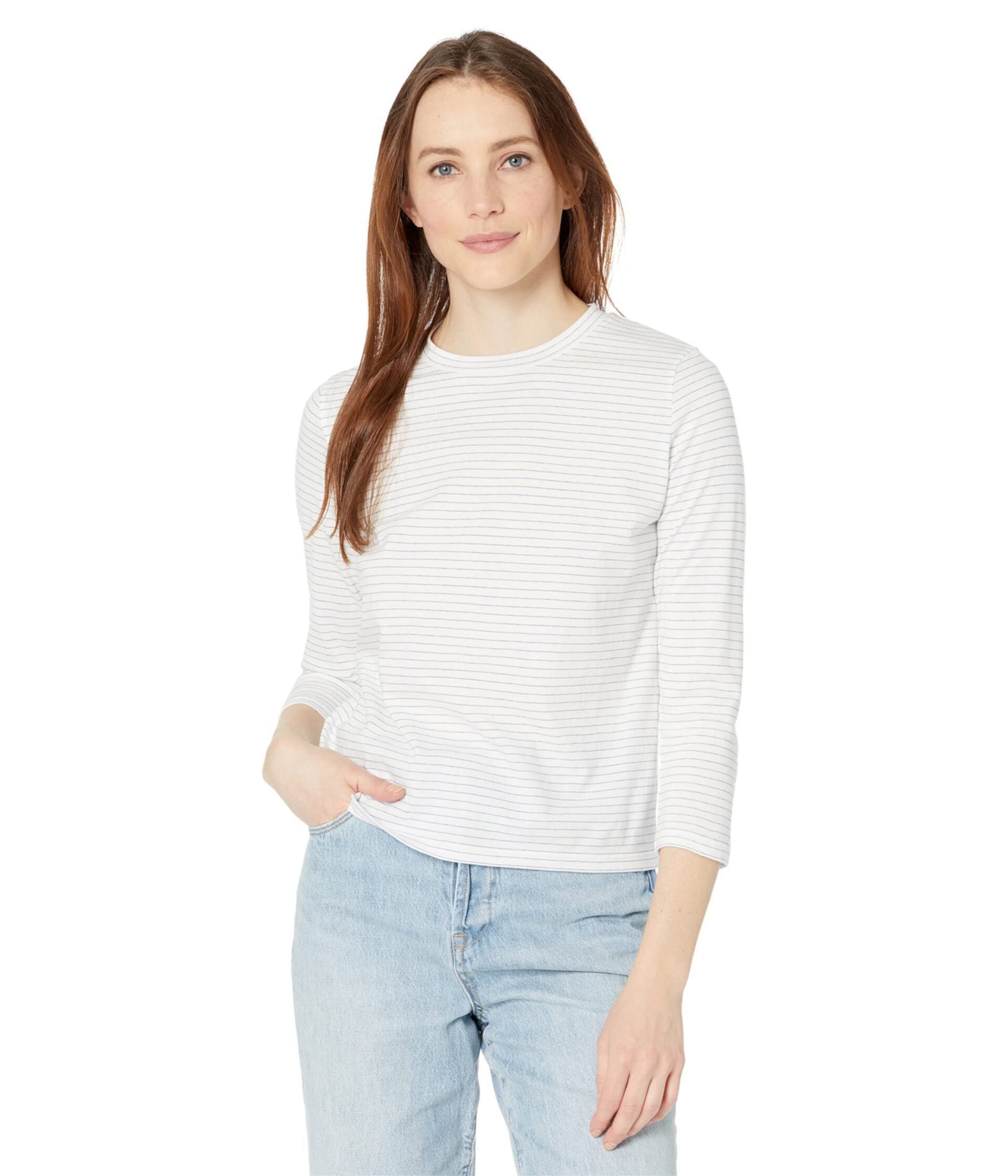 Женская Футболка Vince Neppy Stripe Bracelet Sleeve Crew Tee Vince