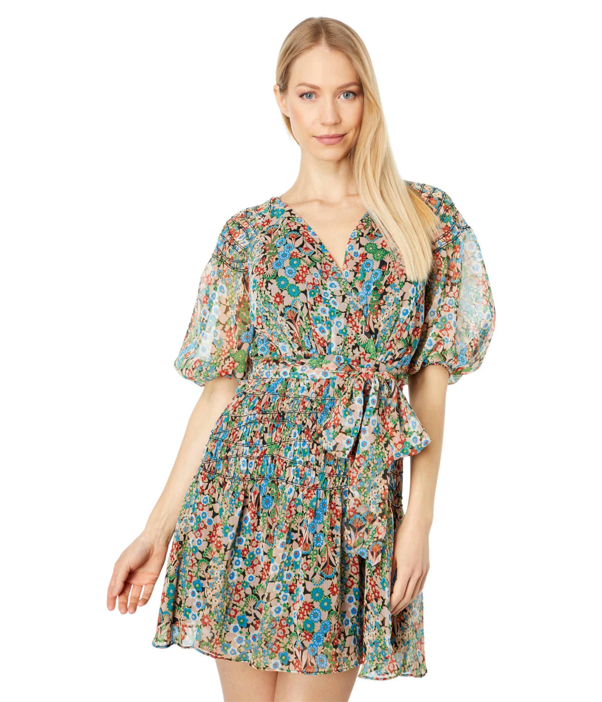 Tiania Smock Panel Wrap Mini Dress Ted Baker