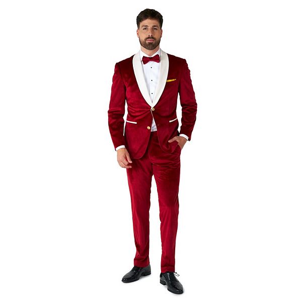 Мужской смокинг OppoSuits Modern-Fit Velvet Vibes с бабочкой и нагрудным платком OppoSuits