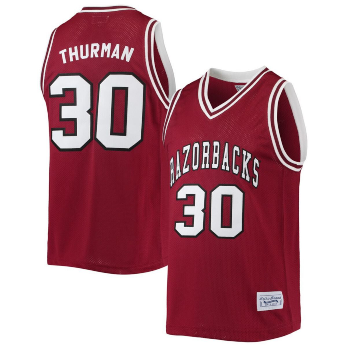 Мужская Футболка Original Retro Brand Scotty Thurman Cardinal Arkansas Razorbacks Alumni Commemorative Classic Original Retro Brand