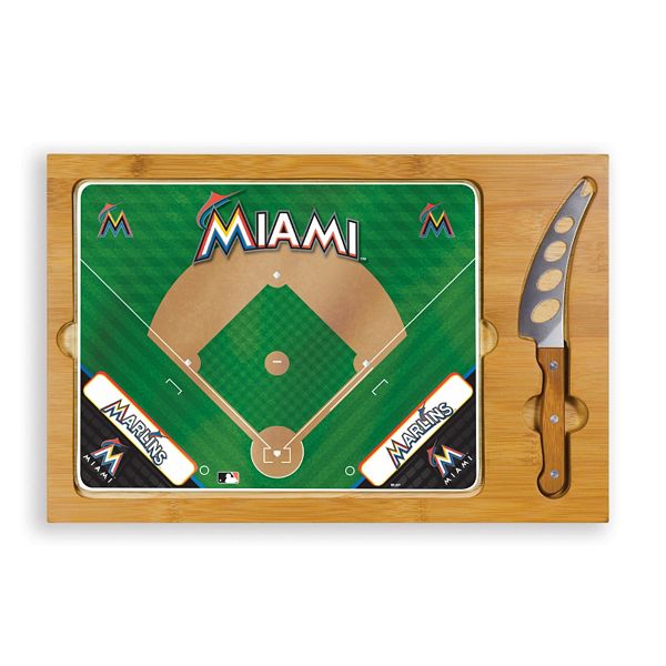 Picnic Time Miami Marlins Icon Прямоугольная разделочная доска Подарочный набор Picnic Time