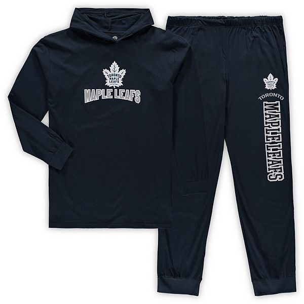 Мужская одежда Concepts Sport Navy Toronto Maple Leafs Big & Tall Pullover Hoodie & Joggers Sleep Set Unbranded