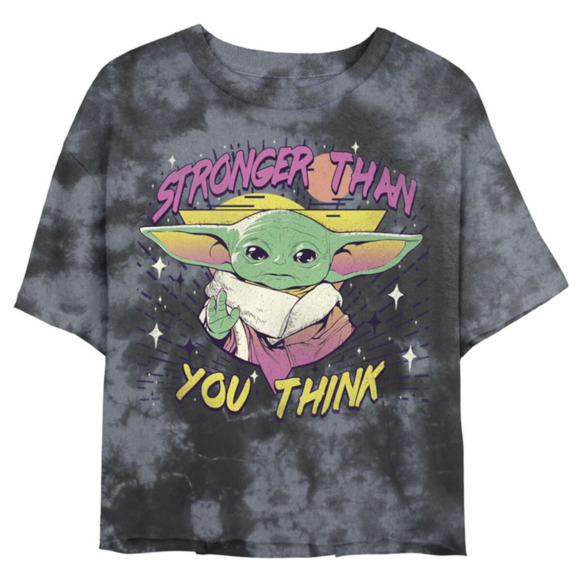 «Звездные войны для юниоров: Мандалорец» Ребенок «Сильнее, чем вы думаете»; Укороченная футболка для стирки Star Wars