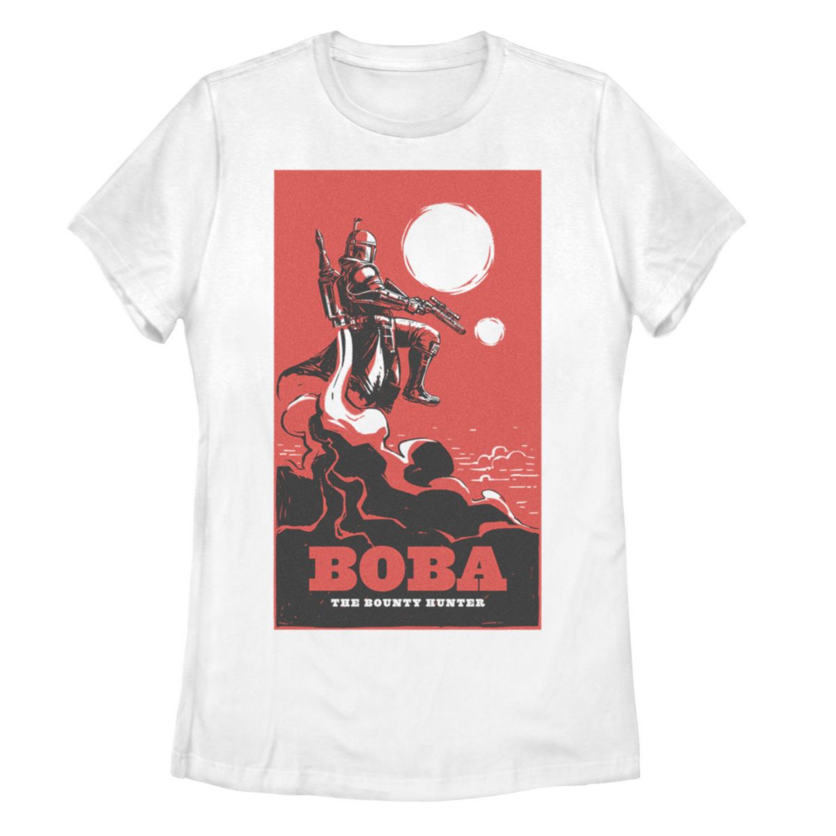 Звездные войны для юниоров: Книга Бобы Фетта Красная футболка с изображением плаката Boba Star Wars