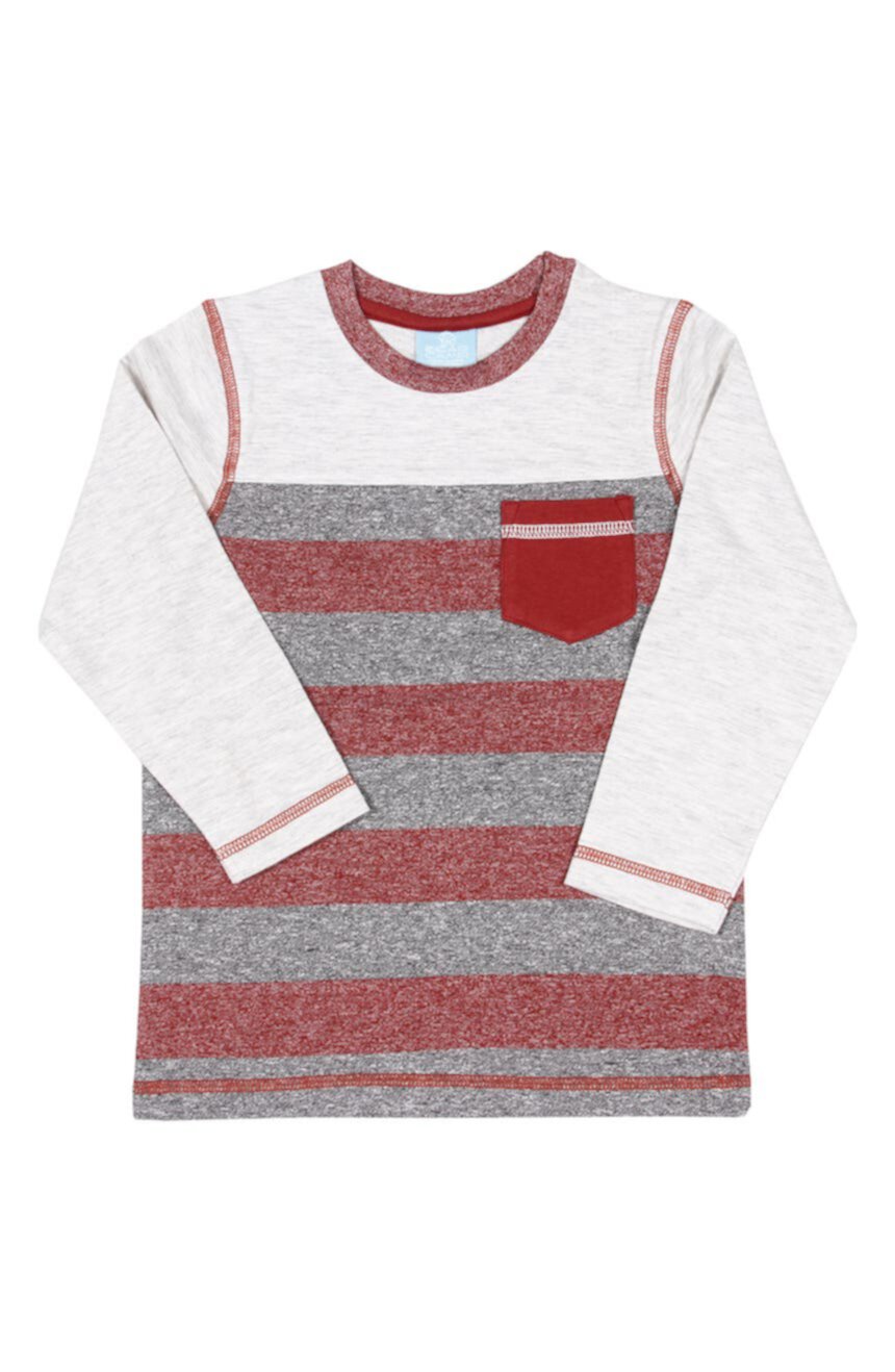 Striped Long Sleeve Pocket T-Shirt BEAR CAMP