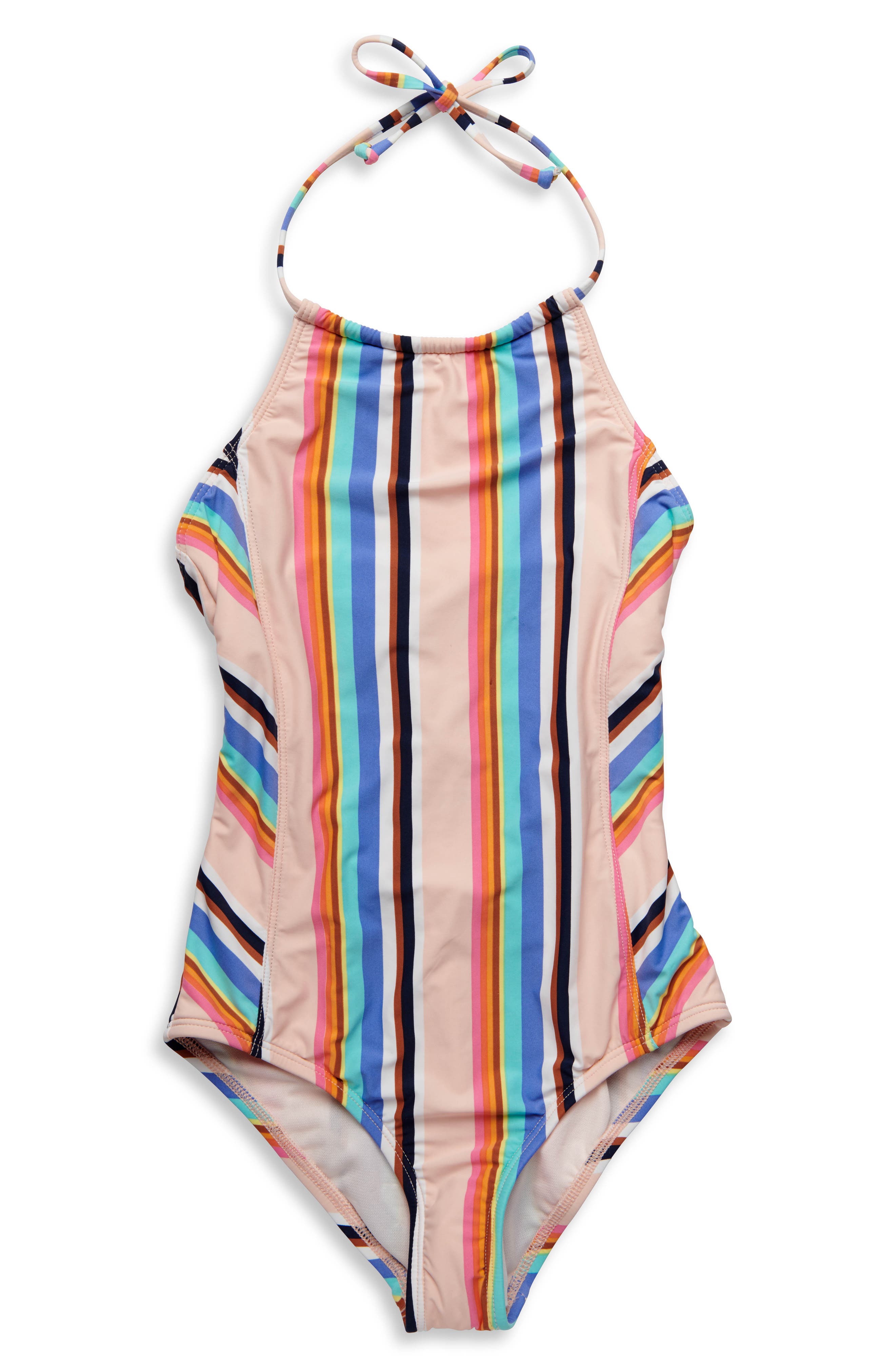 Stripe Out Halter One-Piece Swimsuit Hobie
