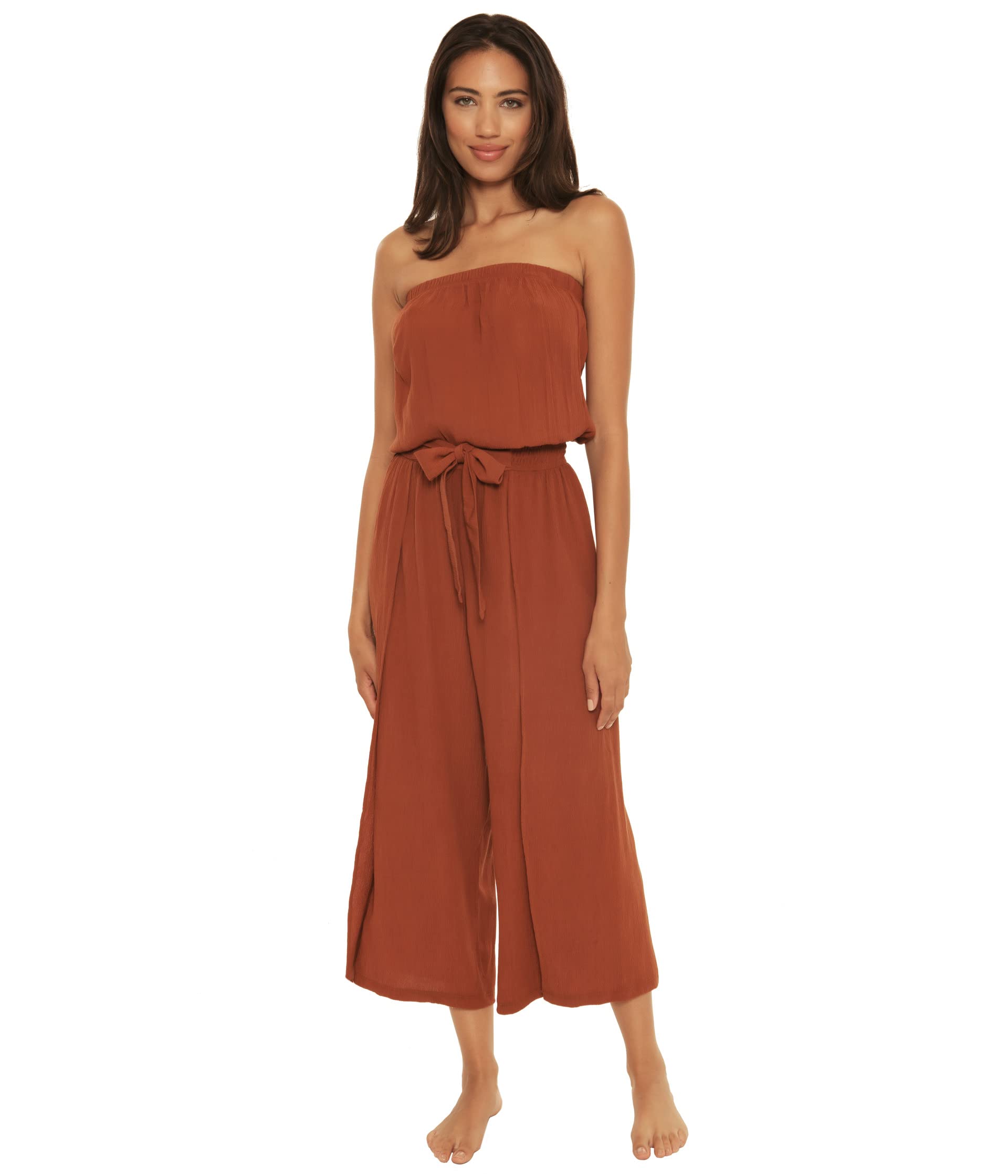 Ponza Crinkled Rayon Jumpsuit Cover-Up Becca