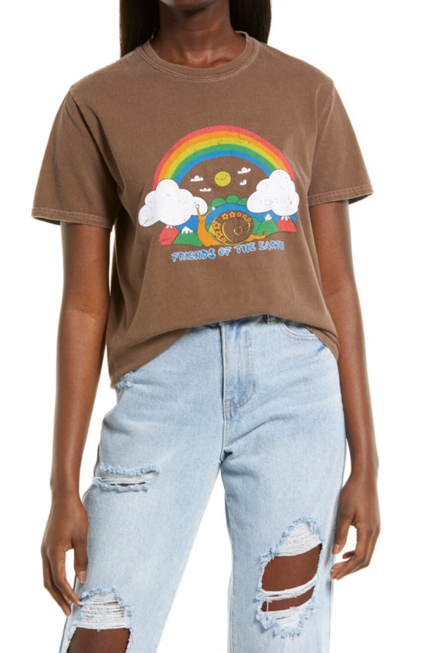 Urban Outfitters Rainbow Snail Graphic Tee BDG