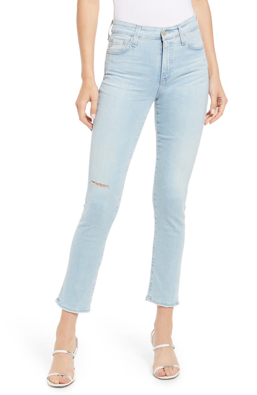 Укороченные джинсы Mari с высокой талией AG