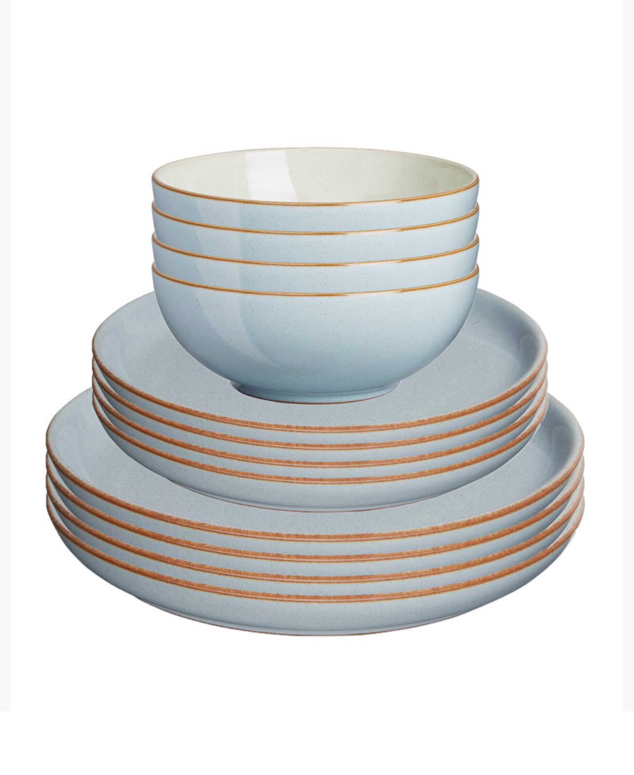 12 pieces. Набор столовый посуды Azure. Сервиз столовый Denby. Американская посуда. Столовый набор тарелок dinner Set.