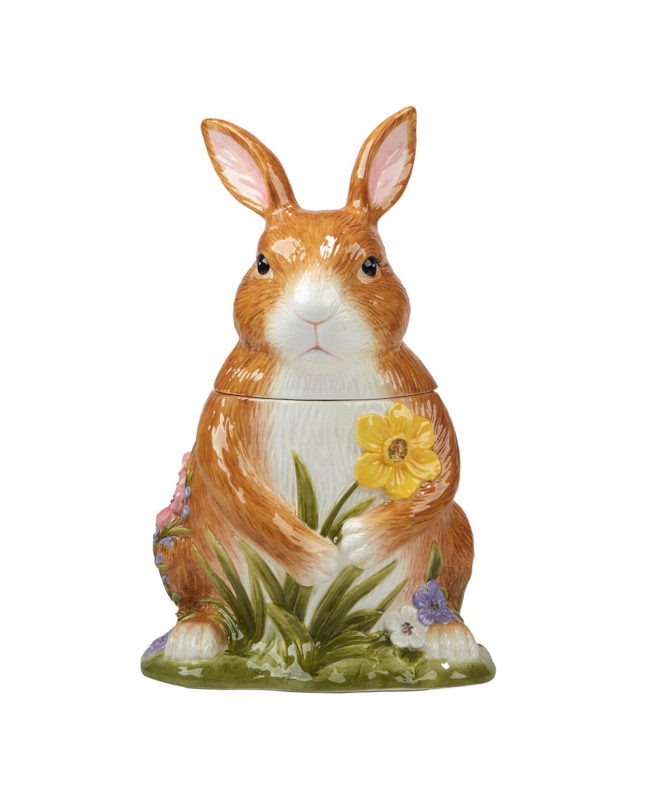 Пасхальный сад 3D Bunny 12-дюймовая банка для печенья Certified International