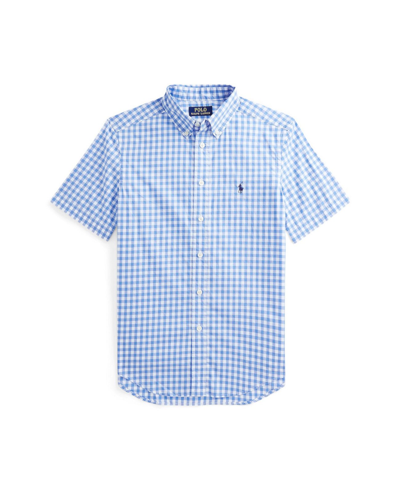 Рубашка с короткими рукавами из поплина Big Boys в мелкую клетку Polo Ralph Lauren