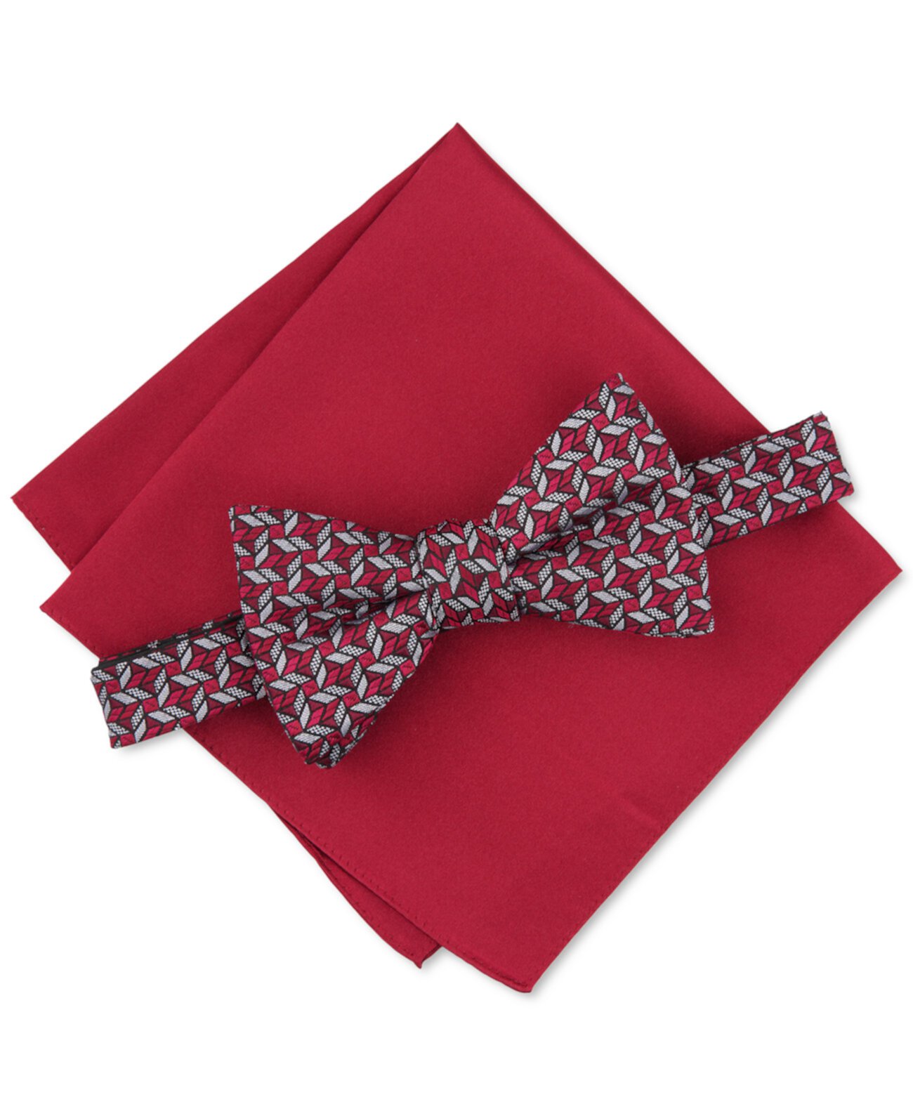 Men's Geo-Print Bow Tie & Pocket Square Set, Created for Macy's Alfani