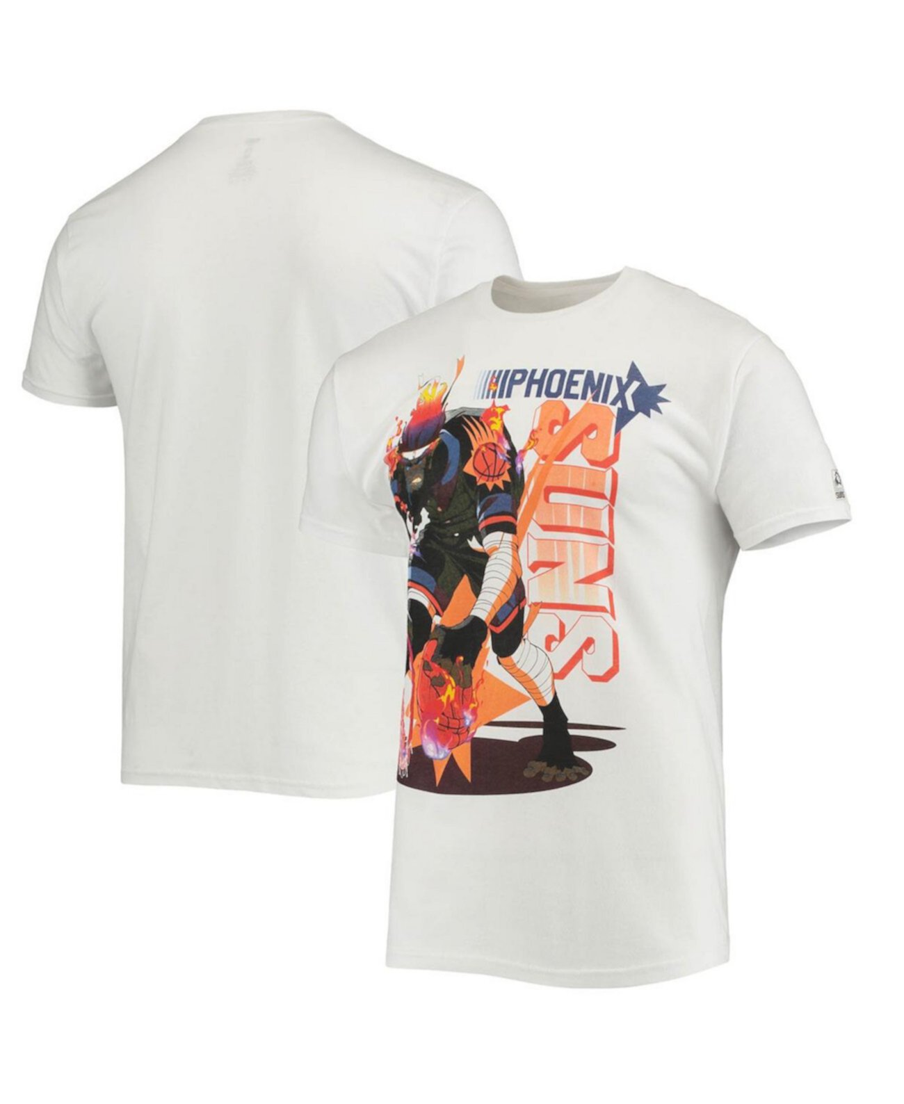 Мужская футболка NBA x McFlyy White Phoenix Suns с надписью Artist Series NBA