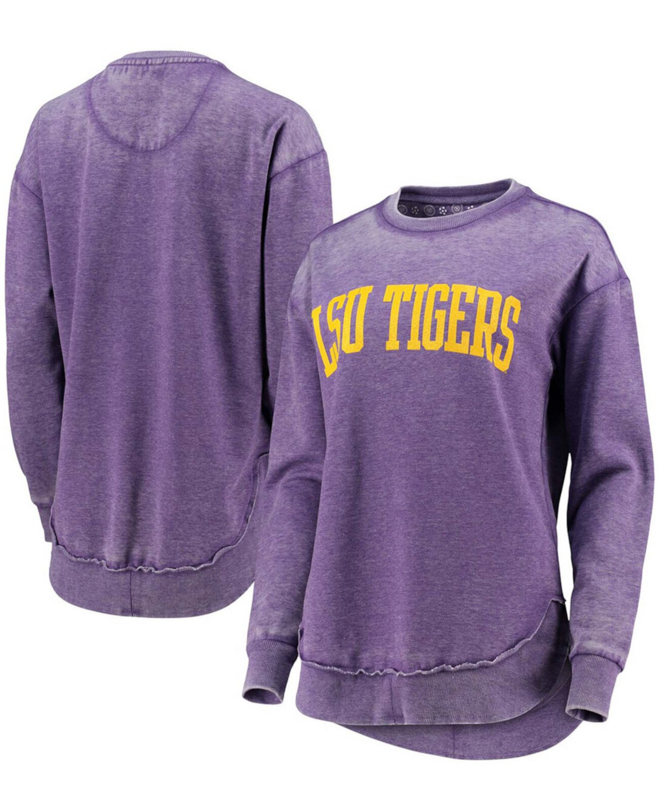 Женская фиолетовая толстовка LSU Tigers в винтажном стиле с выстиранным пуловером Pressbox
