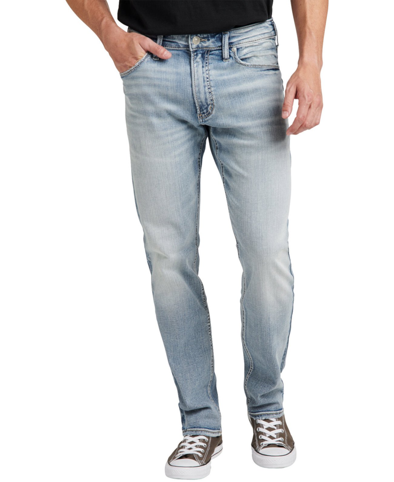 Мужские зауженные эластичные джинсы Eddie Athletic Fit Silver Jeans Co.
