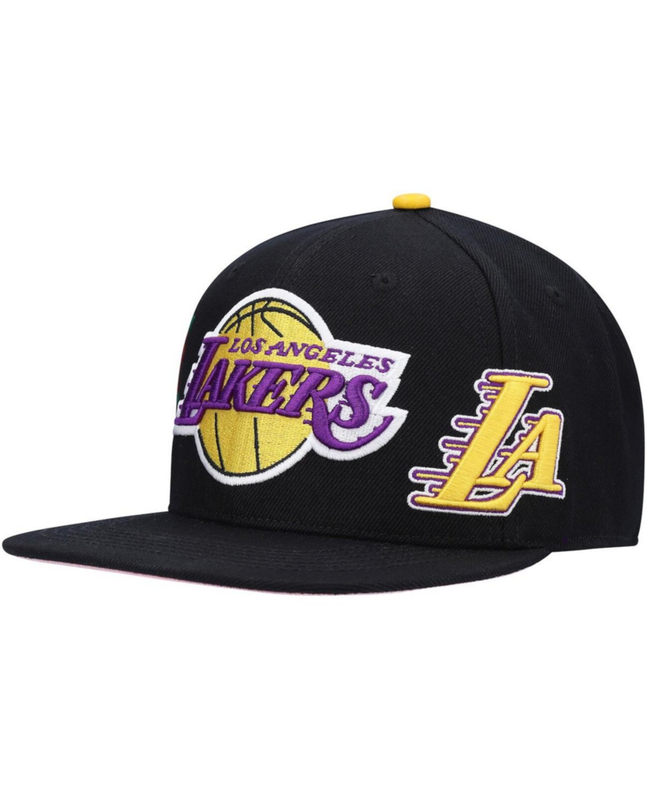Мужская черная бейсболка Los Angeles Lakers Roses Snapback Pro Standard