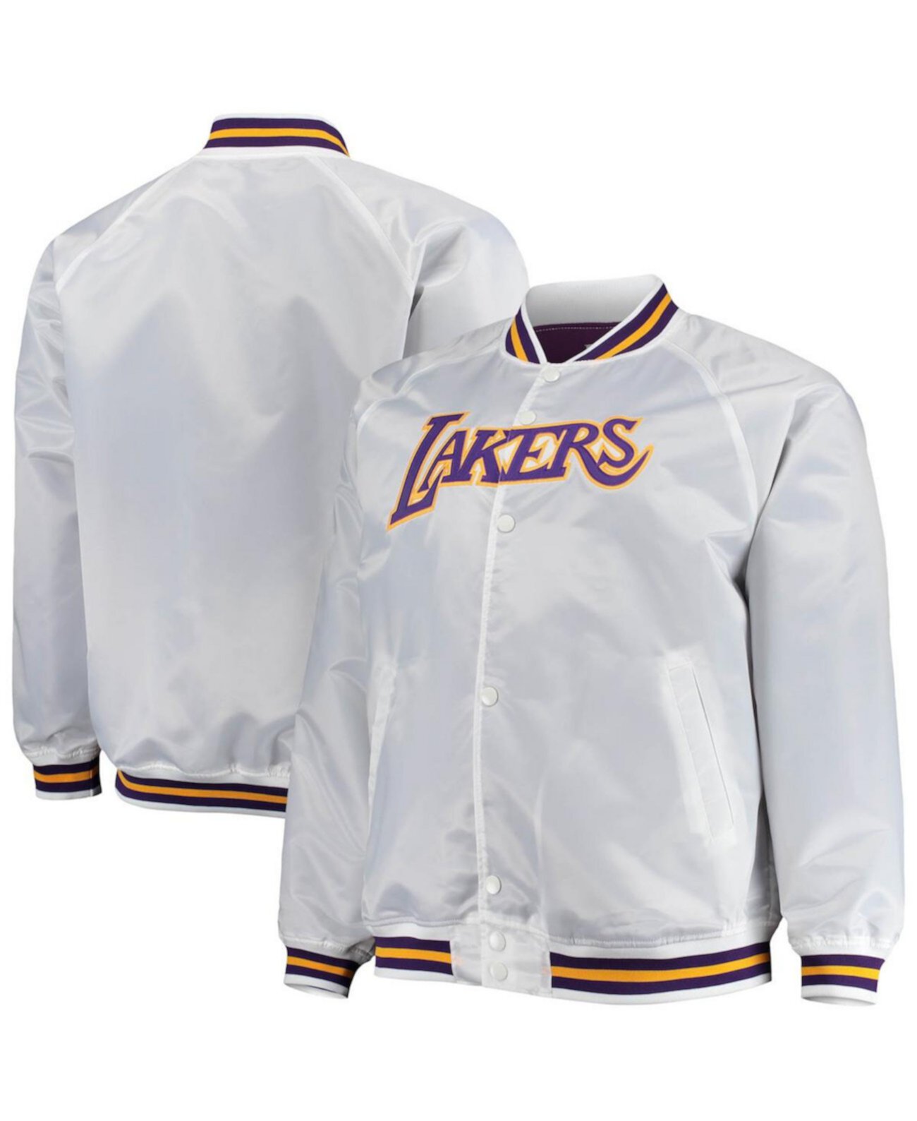 Мужская Куртка Mitchell & Ness Los Angeles Lakers Hardwood Classics Raglan Satin Mitchell & Ness