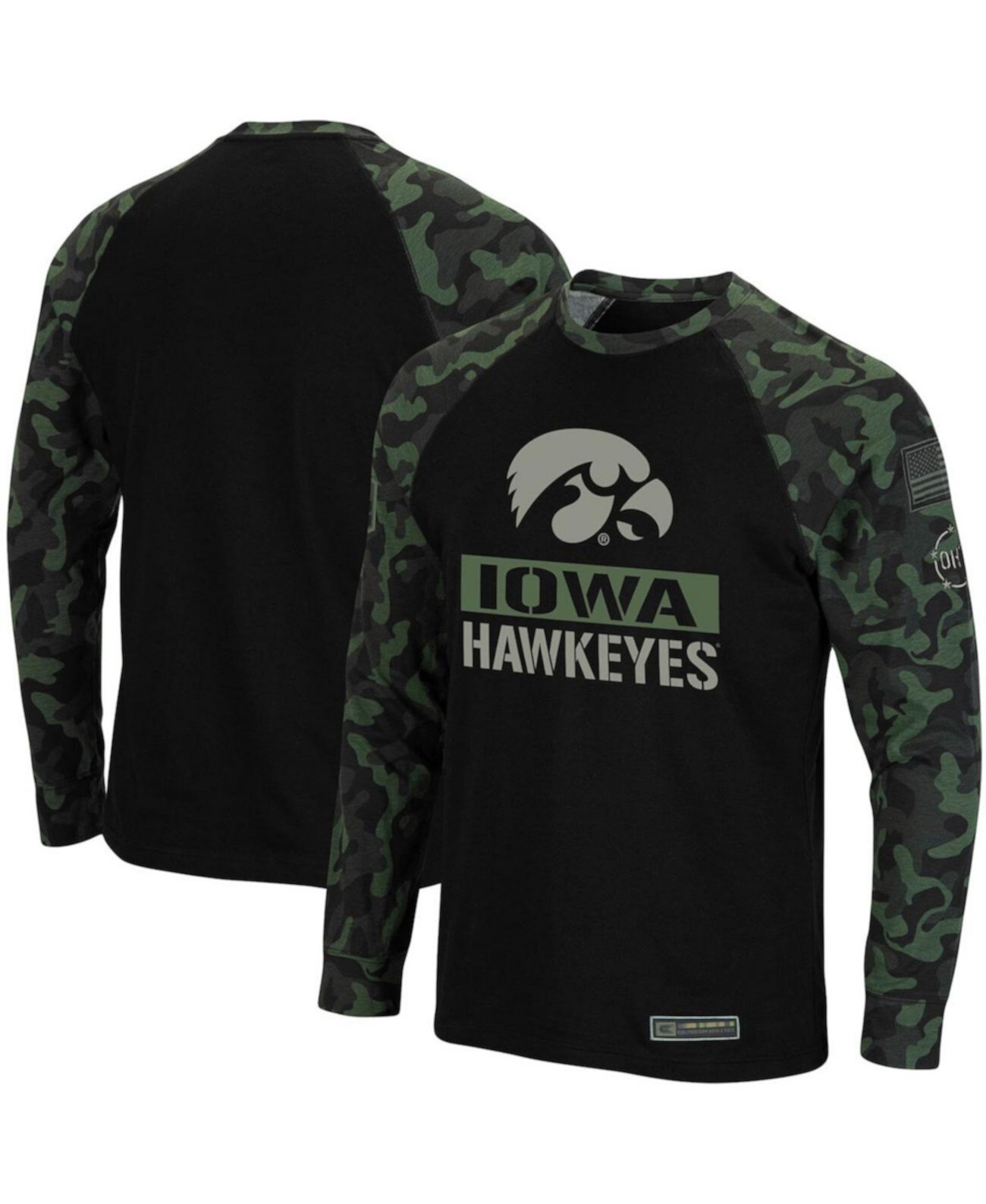 Мужской Джерси Colosseum Iowa Hawkeyes OHT Вдохновленный военной тематикой Т-shirt с длинным рукавом Colosseum