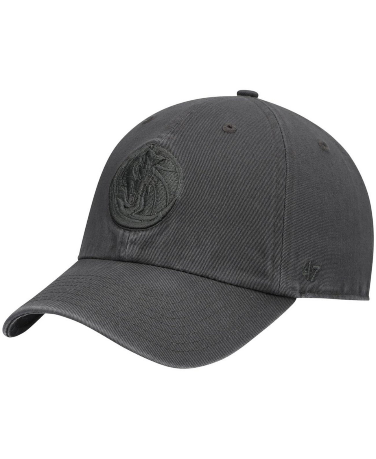Мужская темно-серая регулируемая кепка '47 Dallas Mavericks Team Clean Up '47 Brand
