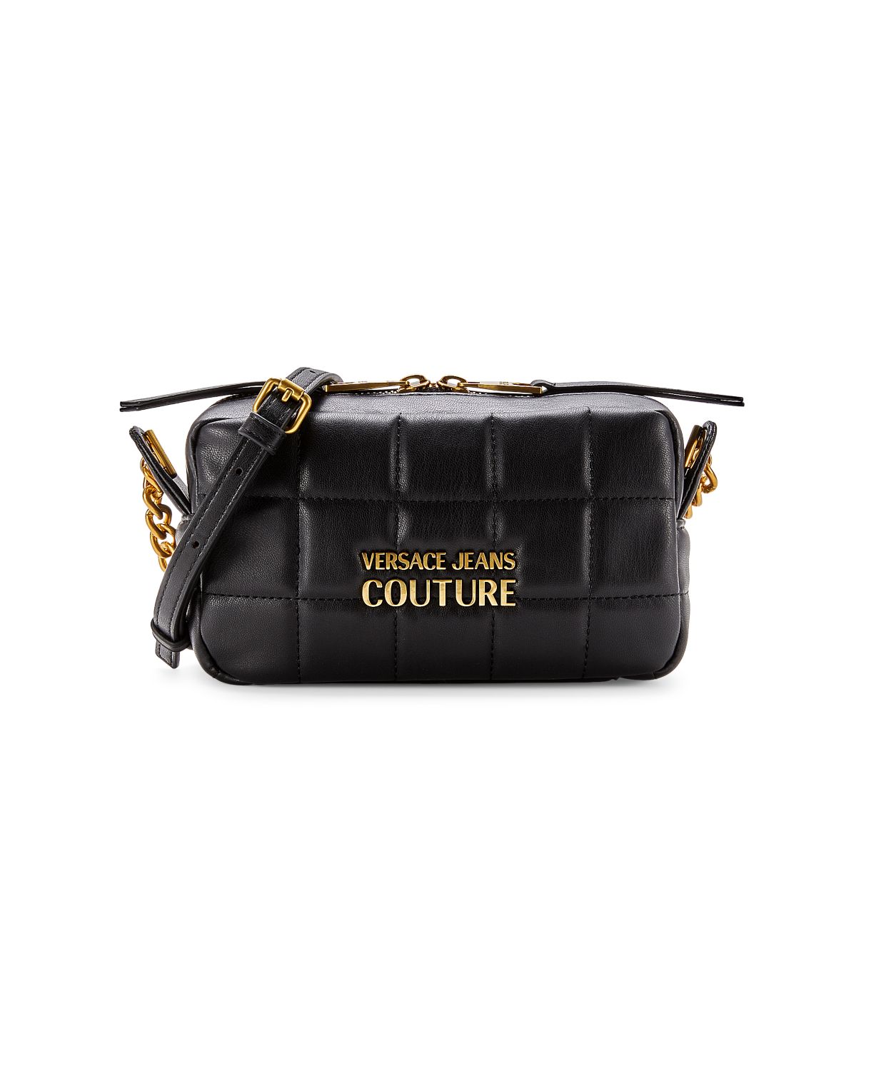 Клетчатая сумка через плечо с логотипом Versace Jeans Couture