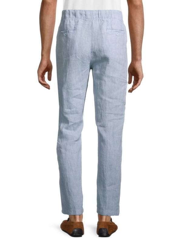 Льняные брюки с кулиской Saks Fifth Avenue