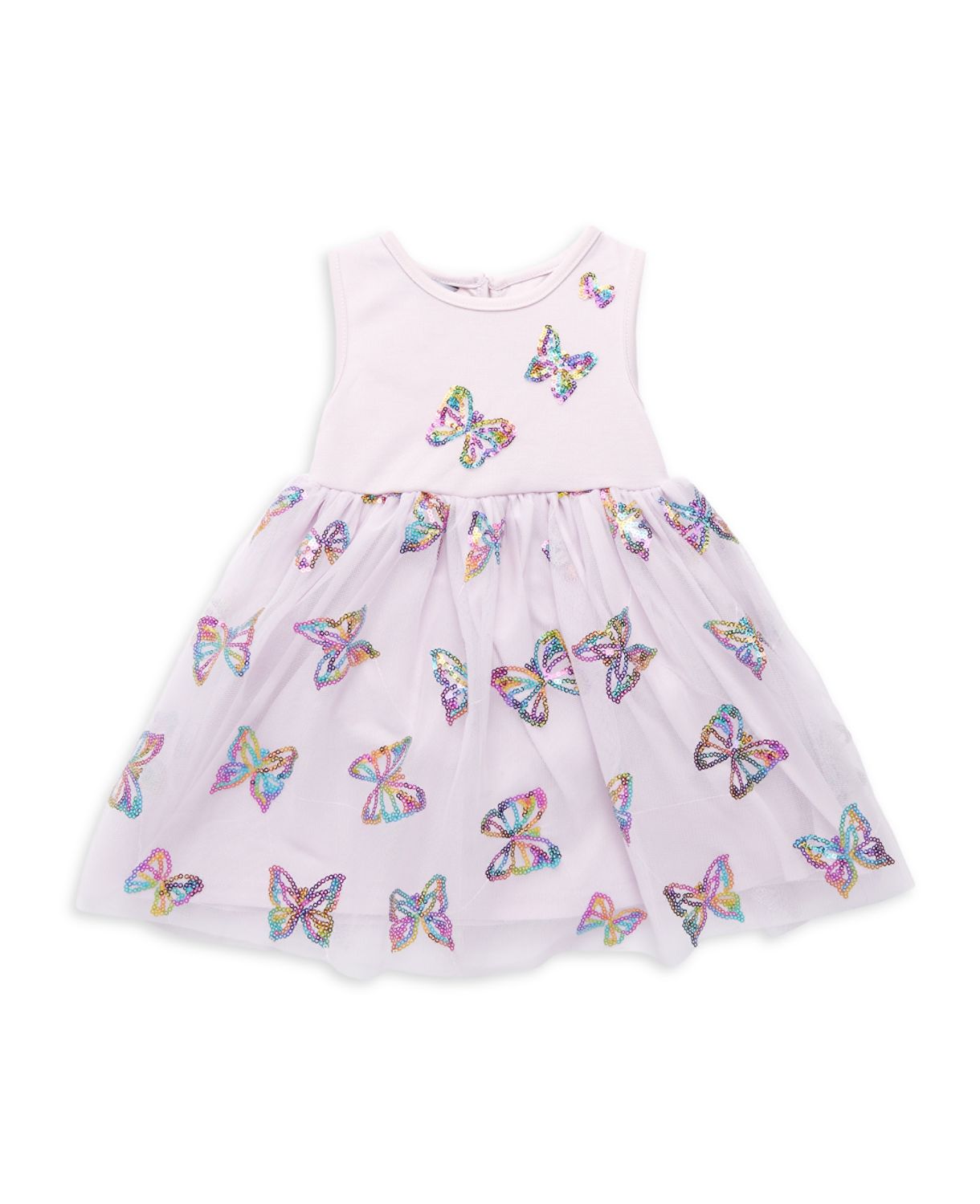 Двухсекционное платье с радужными пайетками и бабочками для маленьких девочек Комплект шароваров Pippa & Julie