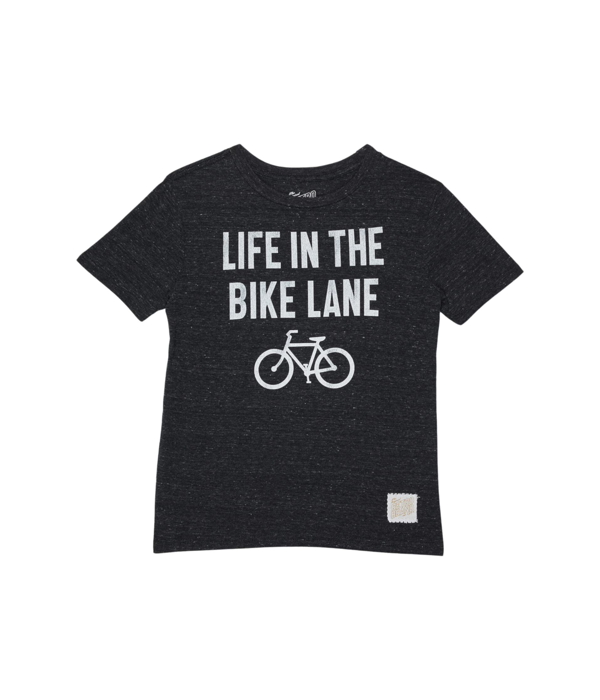 Футболка Life In The Bike Lane Tri-Blend с круглым вырезом для больших детей, 100% хлопок, уникальный принт The Original Retro Brand Kids