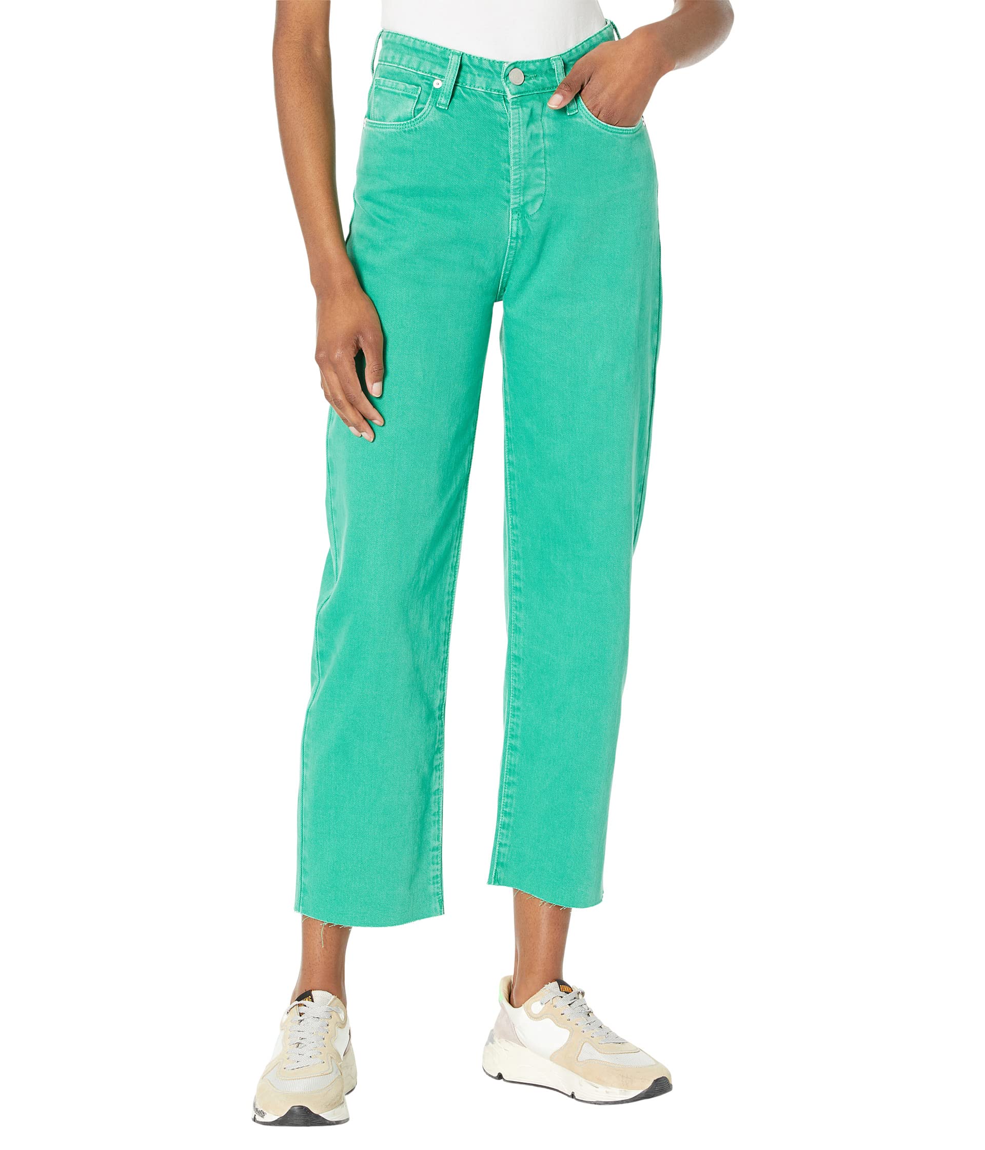 Зеленые прямые джинсы с пятью карманами Baxter Blank NYC