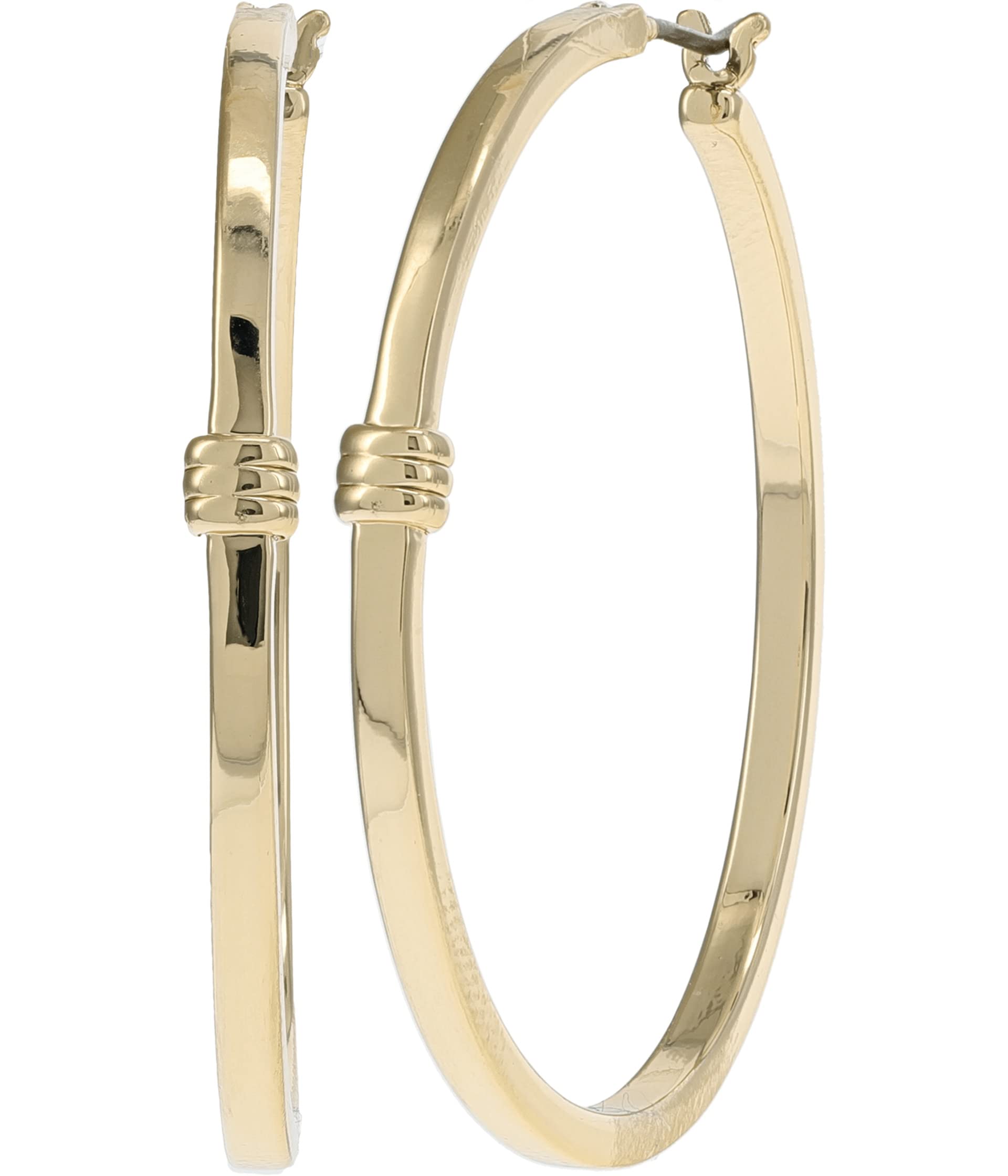 Ребристые серьги-кольца диаметром 40 мм Ralph Lauren