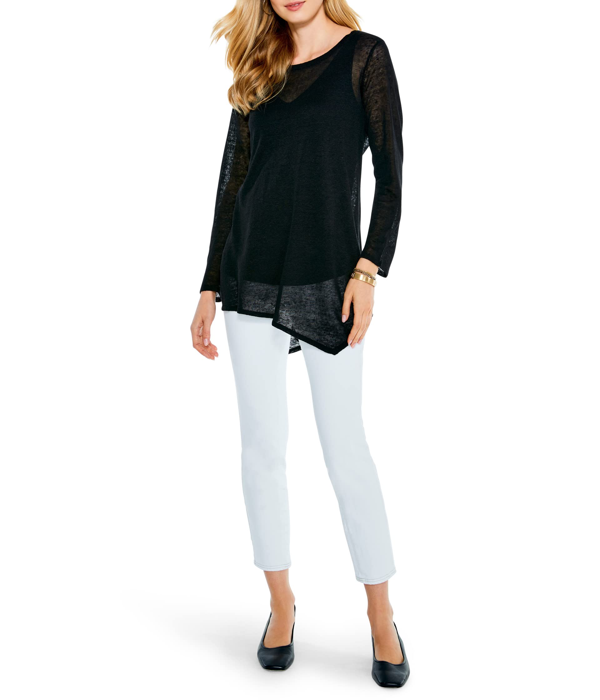 Petite Featherweight Angle Sweater Nic+Zoe