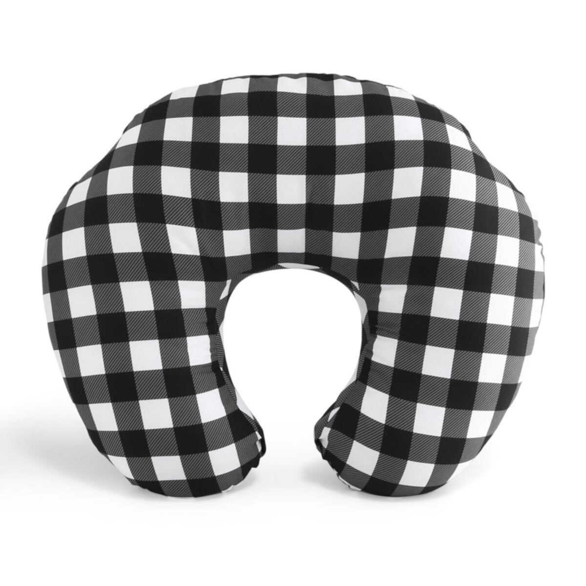 The Peanutshell Black and White Buffalo Plaid Nursing Pillow The Peanutshell