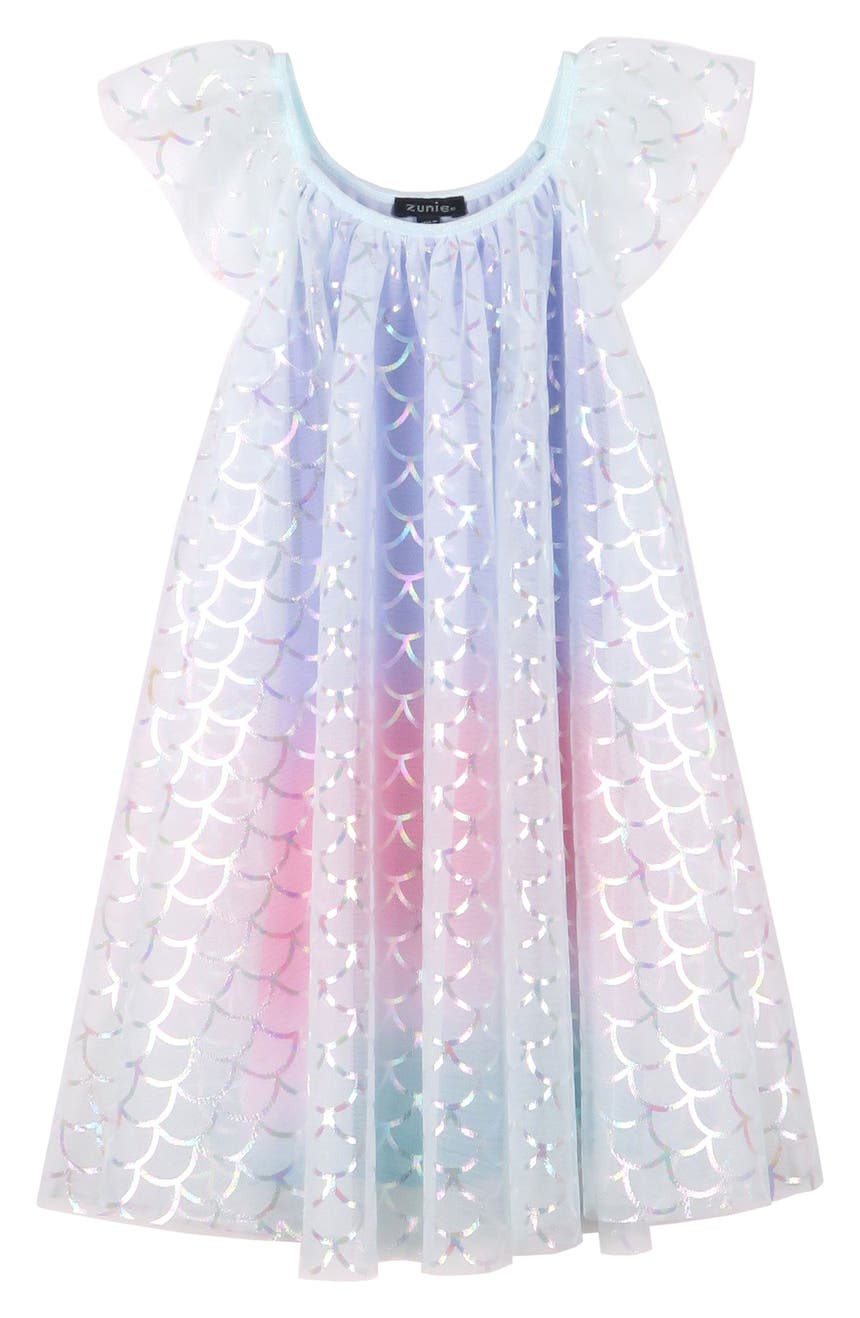 Flutter Sleeve Mermaid Dress Zunie