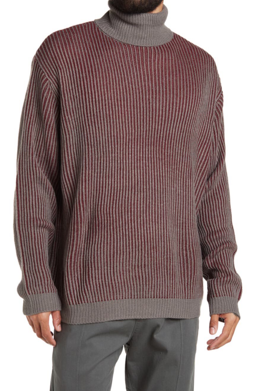Пуловер с высоким воротником в рубчик NATIVE YOUTH