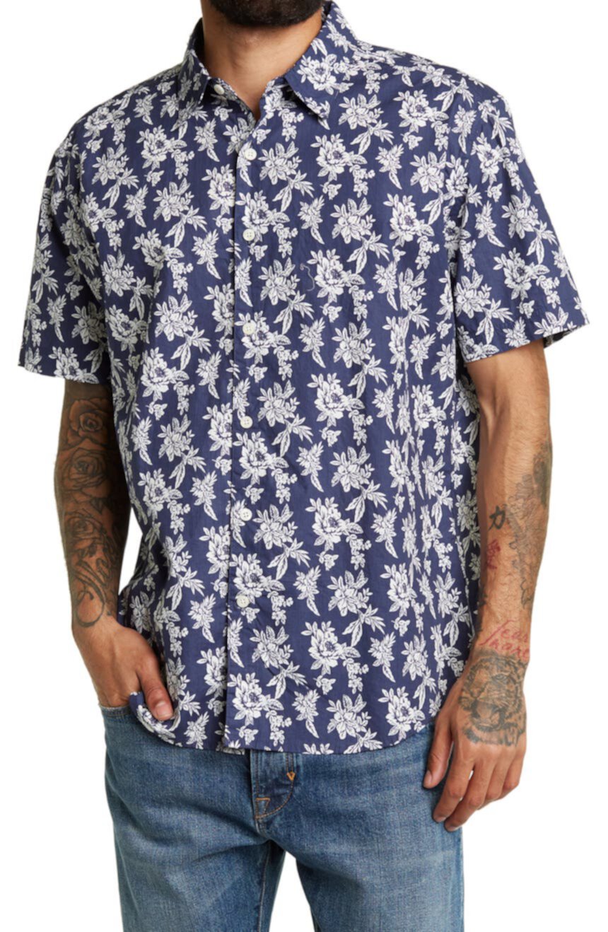 Рубашка с коротким рукавом Calma Regular Fit с цветочным принтом COASTAORO