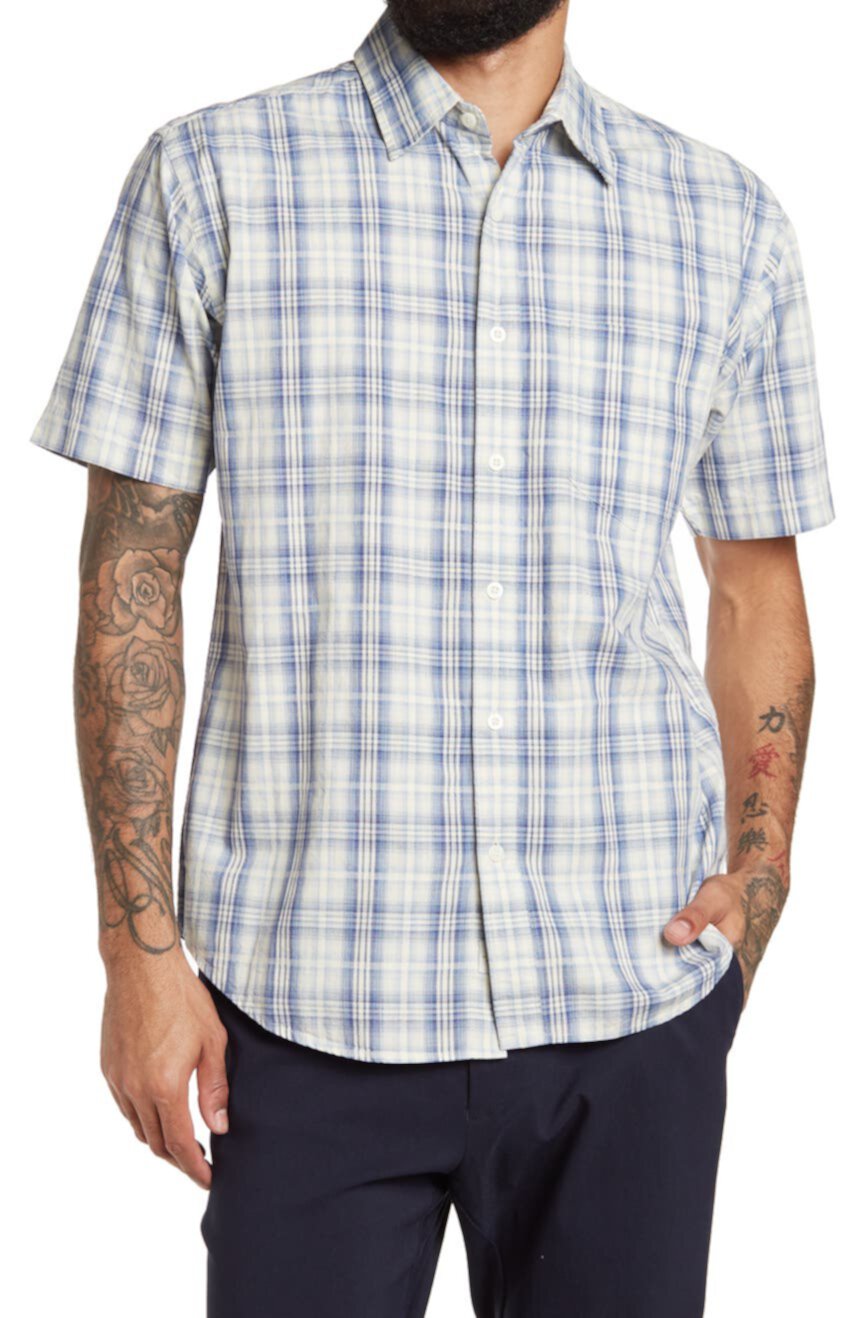 Рубашка с короткими рукавами и пуговицами спереди в стиле ретро COASTAORO