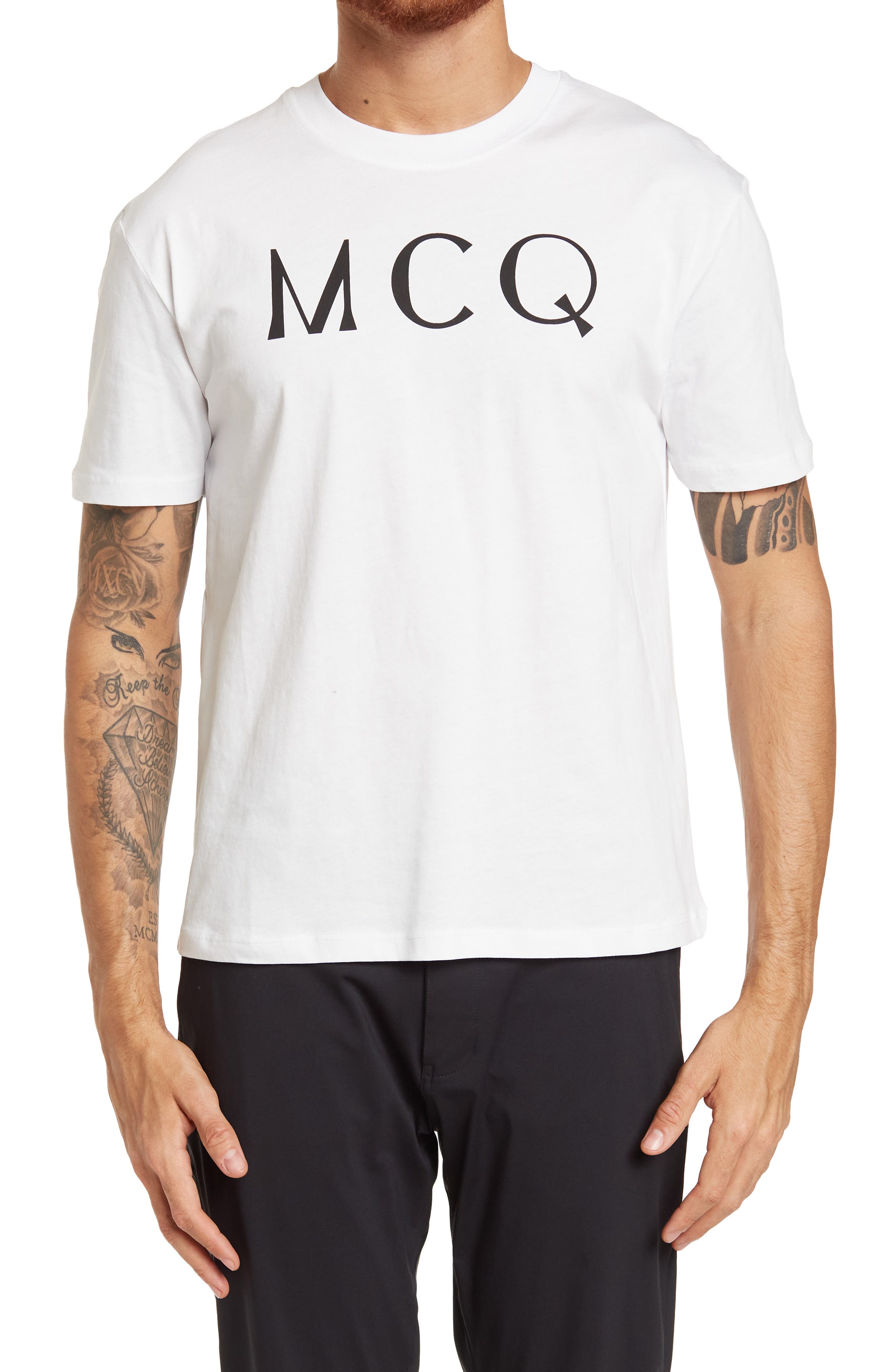 Хлопковая футболка с логотипом Alexander McQueen McQ