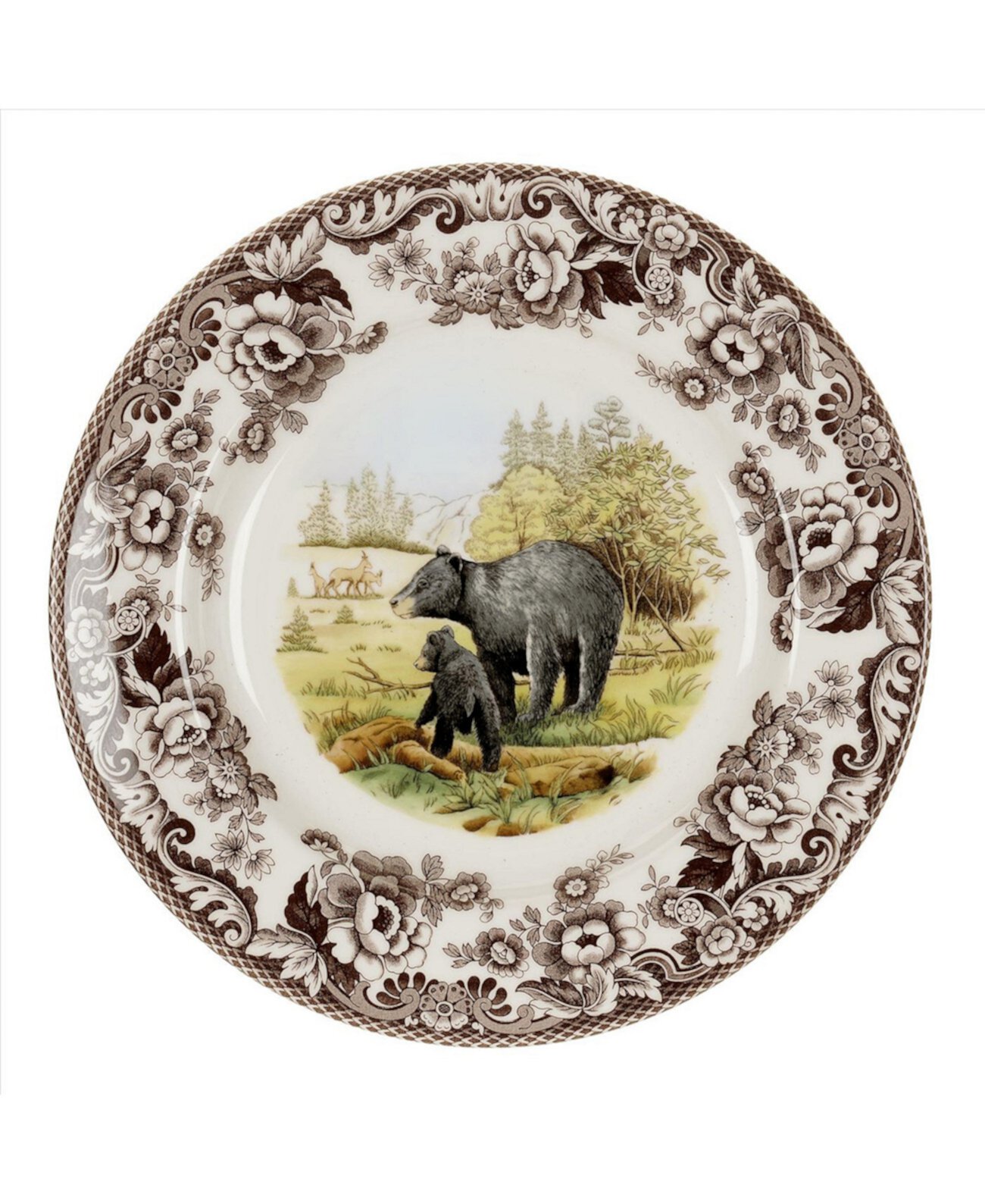 Обеденная тарелка Woodland Black Bear Spode