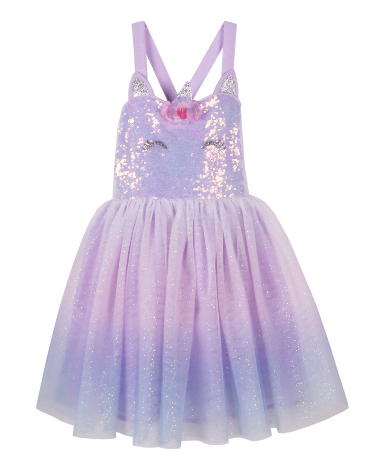 Корсет с блестками для маленьких девочек и сетчатое платье-пачка с эффектом омбре Pink & Violet