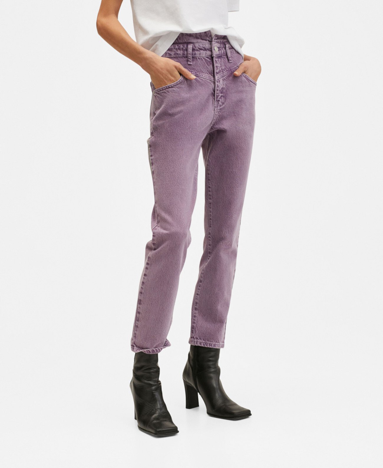 Женские облегающие джинсы с высокой талией MANGO