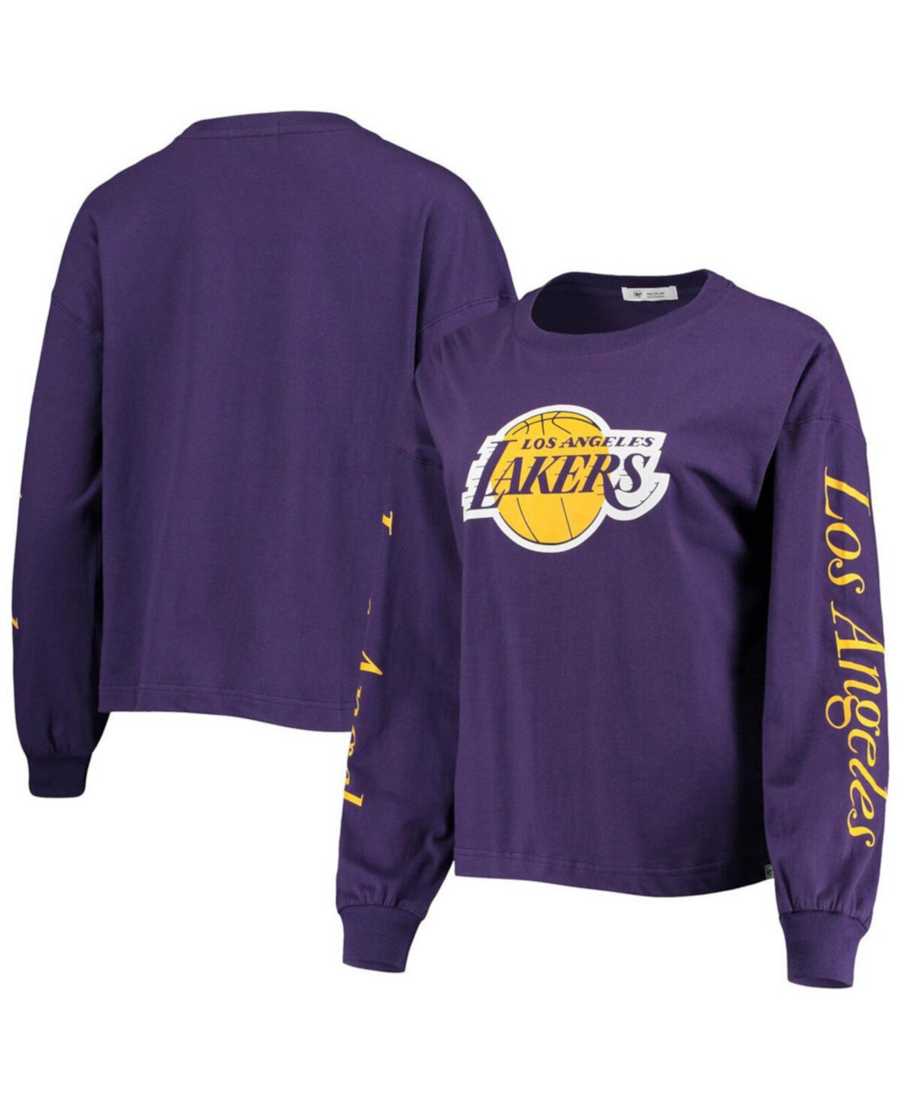 Женская футболка с длинным рукавом '47 Purple Los Angeles Lakers Sweet Victory Marlow Bell '47 Brand