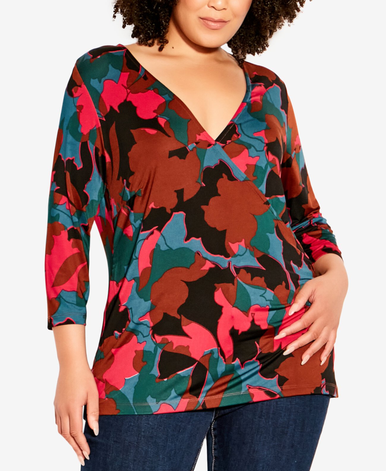 Женская Блузка AVENUE Plus Size Status Print AVENUE