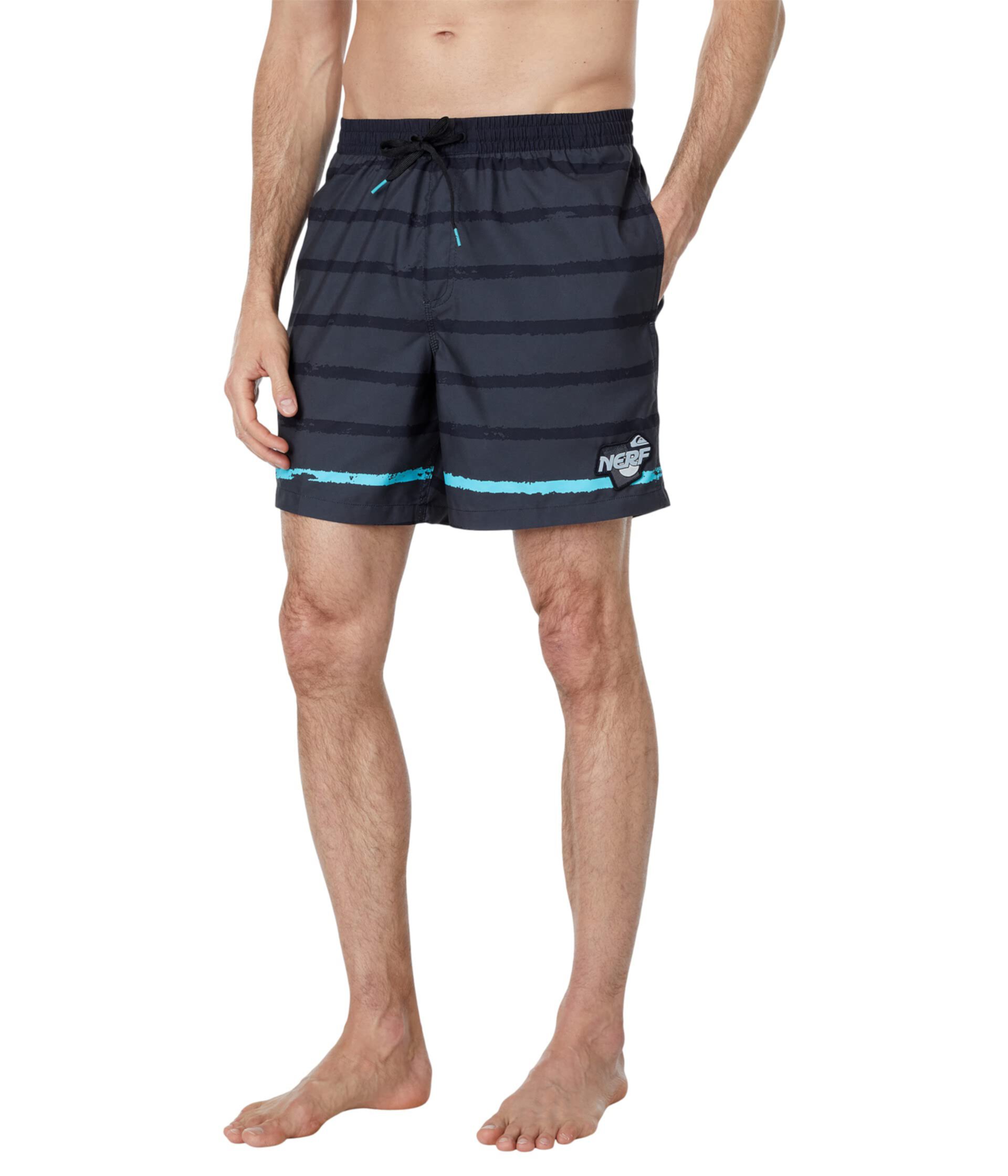 Шорты Quiksilver NERF Striped Out с полосатым дизайном и эластичным поясом Quiksilver